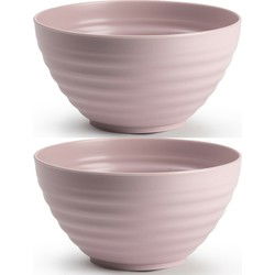 Plasticforte Schaaltjes - 8x - roze - kunststof - 15 x 8 cm - kom - Kommetjes