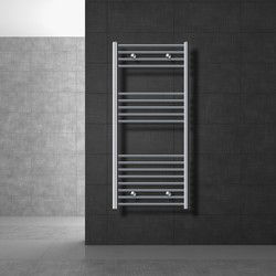Badkamerradiator Sahara 600x1200 mm chroom gebogen met zijaansluiting