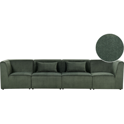 Beliani LEMVIG - Modulaire Sofa-Groen-Corduroy