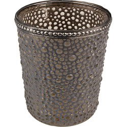 Clayre & Eef Theelichthouder Grijs Glas