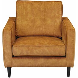 Fauteuil - Linje - velours Adore cognac 28