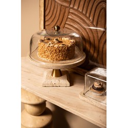 PTMD Opbergbox Lyron - 23x23x27 cm - Glas - Naturel