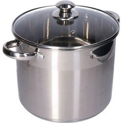 HI Soeppan met deksel - RVS - 8L - alle warmtebronnen - D24 x H22 cm - Kookpannen