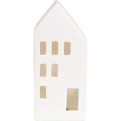 Clayre & Eef Decoratie Huis met LED Wit Porselein