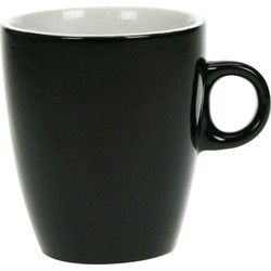 Koffie kopjes/bekers zwart 190 ml - Bekers