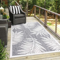 Tapijtenloods Sun In- & Outdoor Vloerkleed Laagpolig Grijs- 160x230 CM