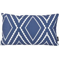Sierkussen Yana Blue Long | 30 x 50 cm | Katoen/Polyester