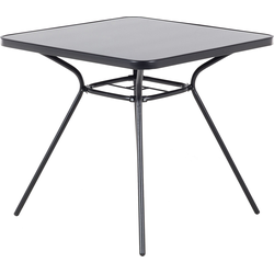 LIVO  - Tuintafel - Zwart - 80 x 80 cm - Staal