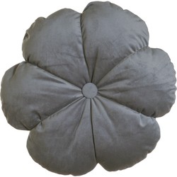 Lolaa kussen Flower grijs 35cm