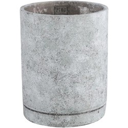 PTMD Bloempot Vik - 20x20x25 cm - Cement - Grijs