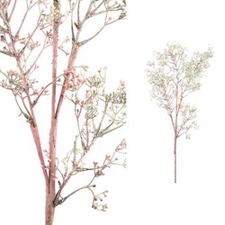 PTMD Leaves Plant Baby's Breath Kunsttak - 60x32x110 cm - Lichtroze
