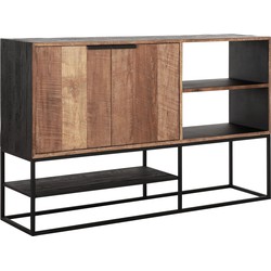 DTP Home Dresser Cosmo No.1 small, 2 doors, 2 open racks,100x160x40 cm, recycled teakwood