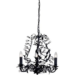 Hanglamp kroonluchter zwart, roest, beige, wit, grijs E14x3