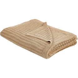 Beliani ILEN - Sprei-Bruin-Katoen