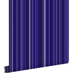 ESTAhome behang strepen paars en bruin - 53 cm x 10,05 m - 136804