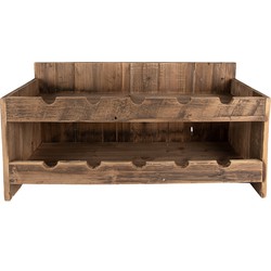 Clayre & Eef Wijnrek  65x28x33 cm Bruin Hout Rechthoek Flessenrek