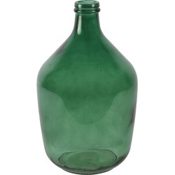 Countryfield vaas - groen transparant - glas - XL fles - D23 x H38 cm - Vazen