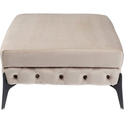 Hocker Bellissima Velvet Taupe 80cm