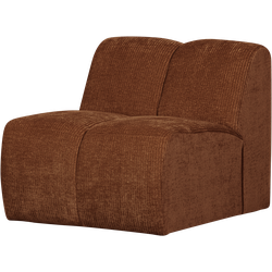 WOOOD Mojo 1-Zits Bank - Ribstof - Roest Bruin - 74x80x97