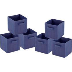 SVJ Opvouwbare Opbergbox Vierkant - 27x28x27 cm - Zwart - Set van 6