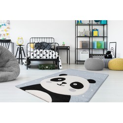 Kids Panda Blauw vloerkleed -