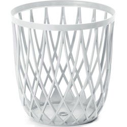 Draadmand/wasmand/opbergmand - van stevig kunststof - wit - D39 x H39 cm - 59 Liter - Opbergmanden