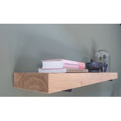 Wandplank Massief Eikenhout 120x6 cm