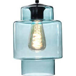 Industriële Glazen Highlight Fantasy Moderno E27 Hanglamp - Blauw