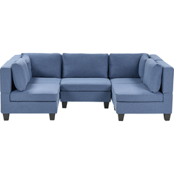 Beliani UNSTAD - Modulaire Sofa-Blauw-Polyester