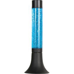 Mexlite - tafellamp - Volcan - blauw zwart - kunststof metaal - Ø 14cm - E14 - 4188ZW