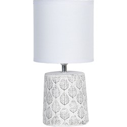 Clayre & Eef Tafellamp  Ø 15x31 cm  Beige Keramiek Rond Bureaulamp