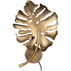 BePureHome Leaf Wandlamp - Metaal - Antique Brass - 45x31x11