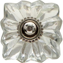 Clayre & Eef Deurknop Transparant Glas