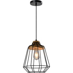 QUVIO Hanglamp met metalen frame zwart - QUV5155L-BLACK