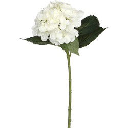 Mica Decorations Kunstbloem - Hortensia tak - wit - 51 cm - Kunstbloemen