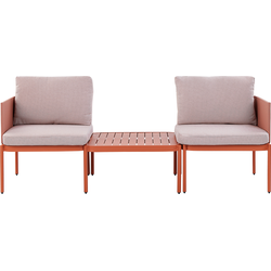 Beliani TERRACINA - Loungeset-Oranje-Aluminium