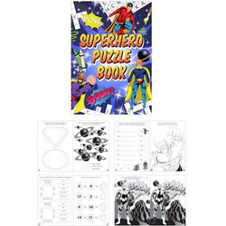 48 stuks - Uitdeelcadeautjes - Puzzelboeken - Model: Super Hero - Puzzel boekjes - Uitdeel - Traktatie voor kinderen - Jongens