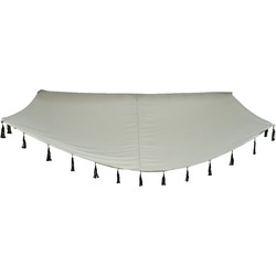 Schaduwdoek/zonnescherm zonneluifel grijs 3 x 2 meter - Schaduwdoeken
