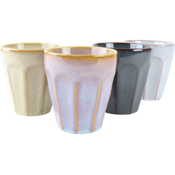 OTIX Koffie Kopjes - 4 Stuks - 250 ml - Zonder Oor - Koffietassen - Porselein - Hittebestendig - FELCE