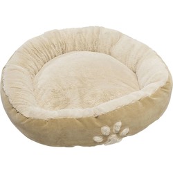 Hondenmand/hondenkussen - huisdieren - rond - dia 58 cm - beige - polyester - Dierenmanden