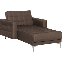 Beliani ABERDEEN - Chaise longue-Bruin-Polyester