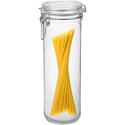 Bormioli Rocco Spaghetti voorraad/weck pot - glas - transparant - 26 x 9 cm - 1,5 L - Voorraadpot