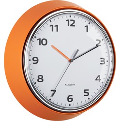 Wandklok Modern Retro - Oranje - Ø34cm