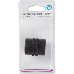 Recht verbindingsstuk met schroefdraad connection part met screw 1/2 inch