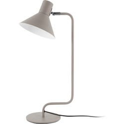 Leitmotiv - Tafellamp Office Curved - Warmgrijs