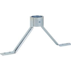 Stokhouder - metaal - 3 x 18.5 x 7.5 cm - voor bezemstelen 24 mm breed - Bezem