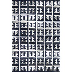 Safavieh Eigentijds Indoor Flatweave Vloerkleed, Dhurrie Collectie, DHU626, in Navy & Ivoor, 152 X 244 cm