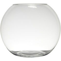 Hakbijl Glass Bloemenvaas - bolvormig - 34x28 cm - glas - kom - vaas - Vazen
