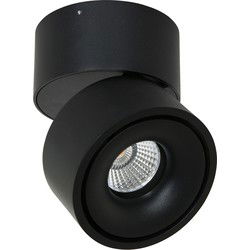Mexlite - spot - Fez Black - zwart - kunststof metaal - Ø 8cm - LED - 2673ZW