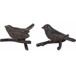 Lolaa Ornament Birds zwart 13cm - 2 stuks